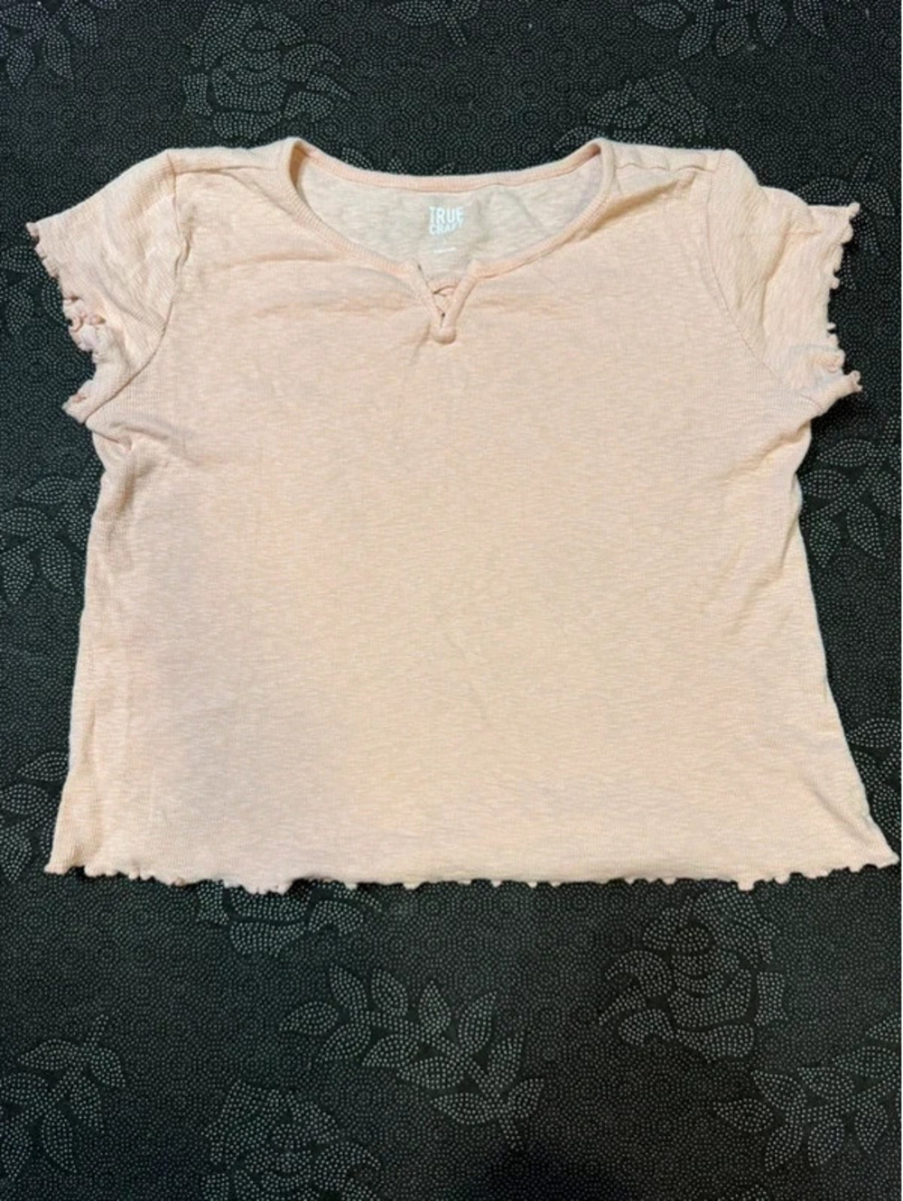Large pink ruffled cottagecore fairycore crop